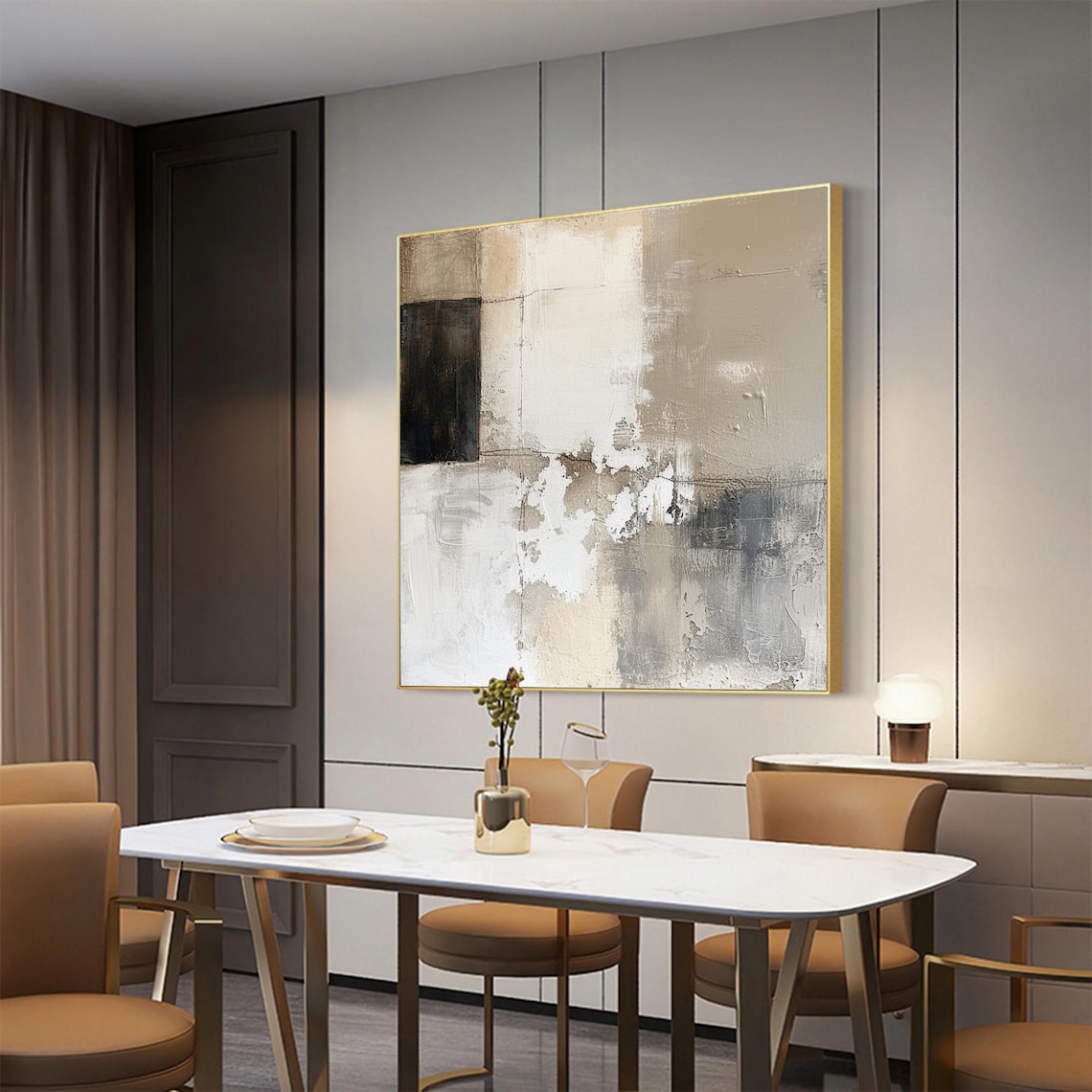 Abstract Oil Painting, Modern Minimalist Wall Art - Image 2