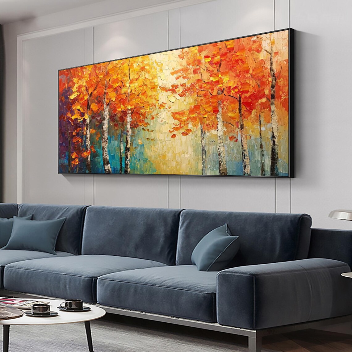 Autumn Forest Oil Painting, Nature Landscape Art Print - Image 2