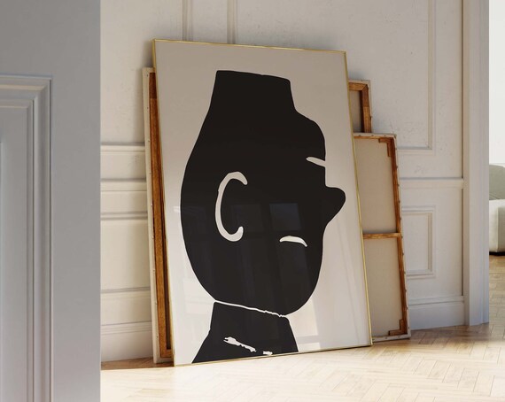Matisse Wall Art Beige Black Painting Museum Art Black Abstract Art Trendy Bedroom Poster Neutral Abstract Art Unique Large Art