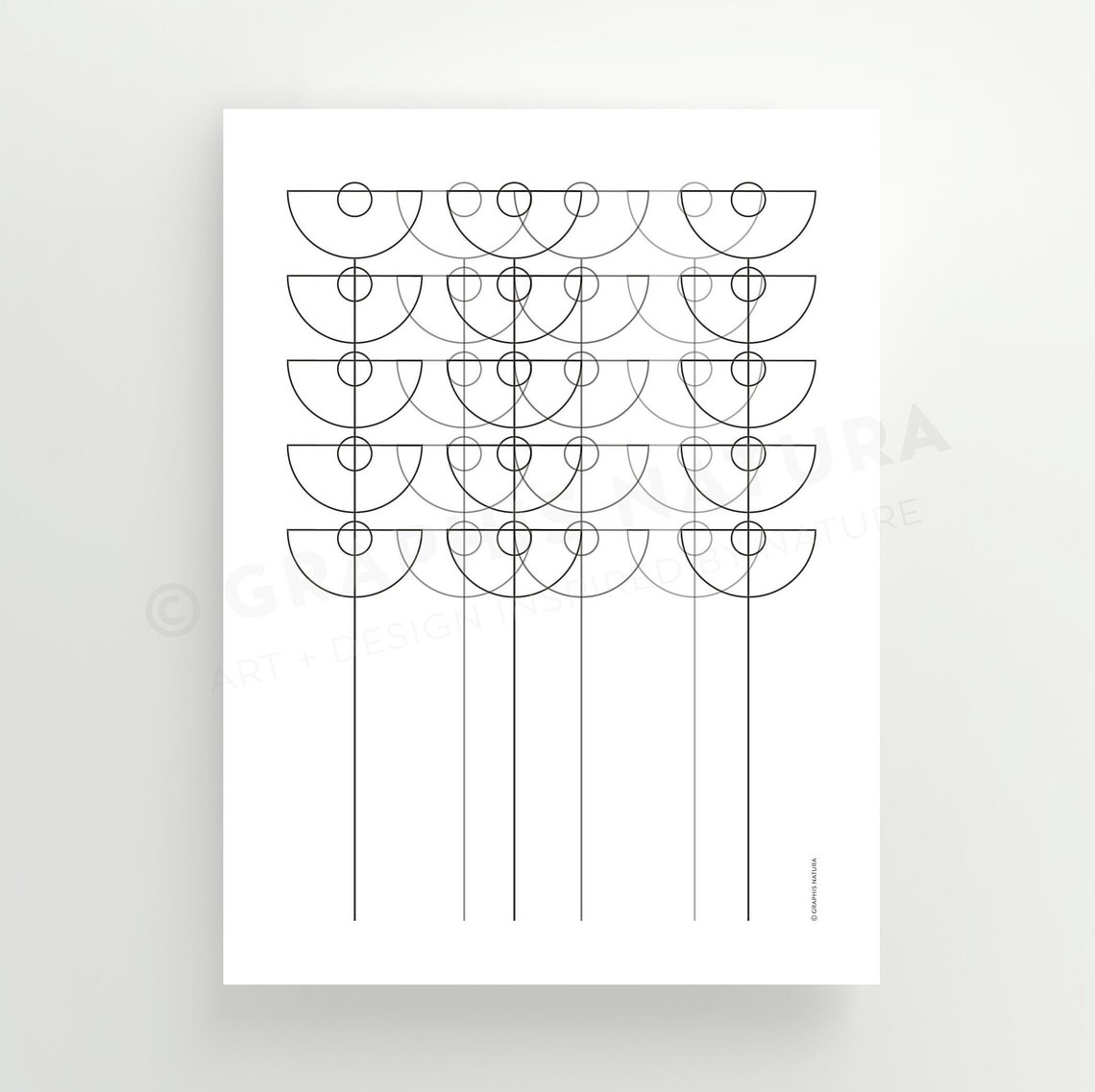 Modern Flower Art Minimalist Floral Wall Art Modern Botanical Line Art Geometric Flower Art Minimalist Floral Art Modern Home Decor - Image 2