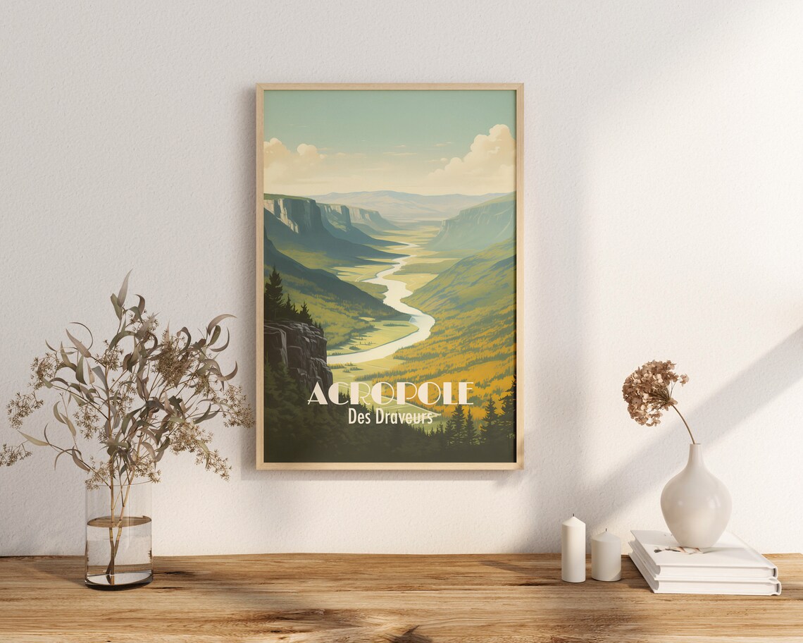 Acropole Des Draveurs Travel Poster, Charlevoix