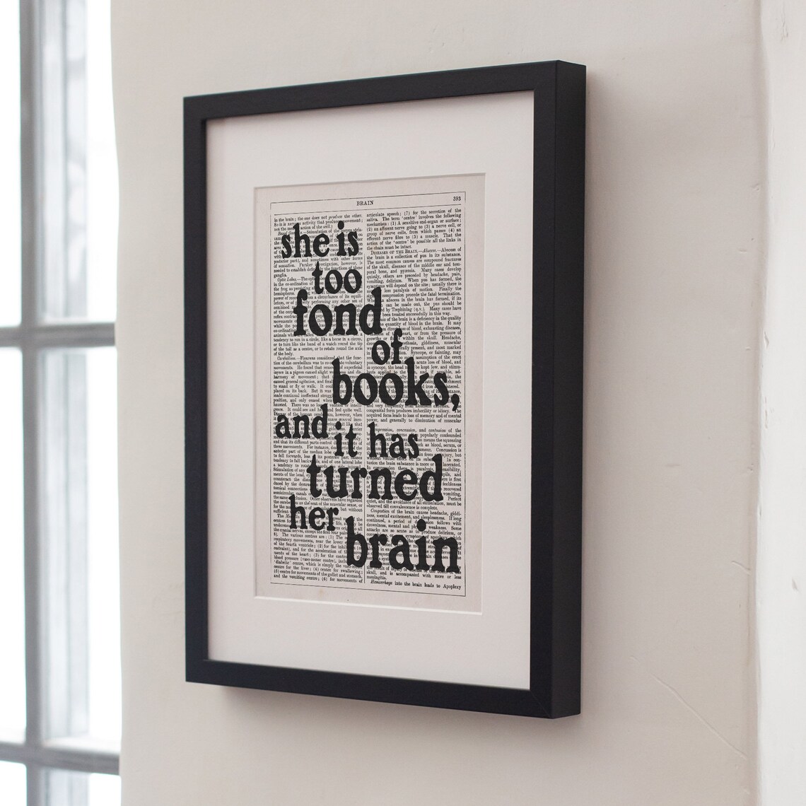 Louisa May Alcott She Is Too Fond Of Books Literary Quote Poster - Image 3