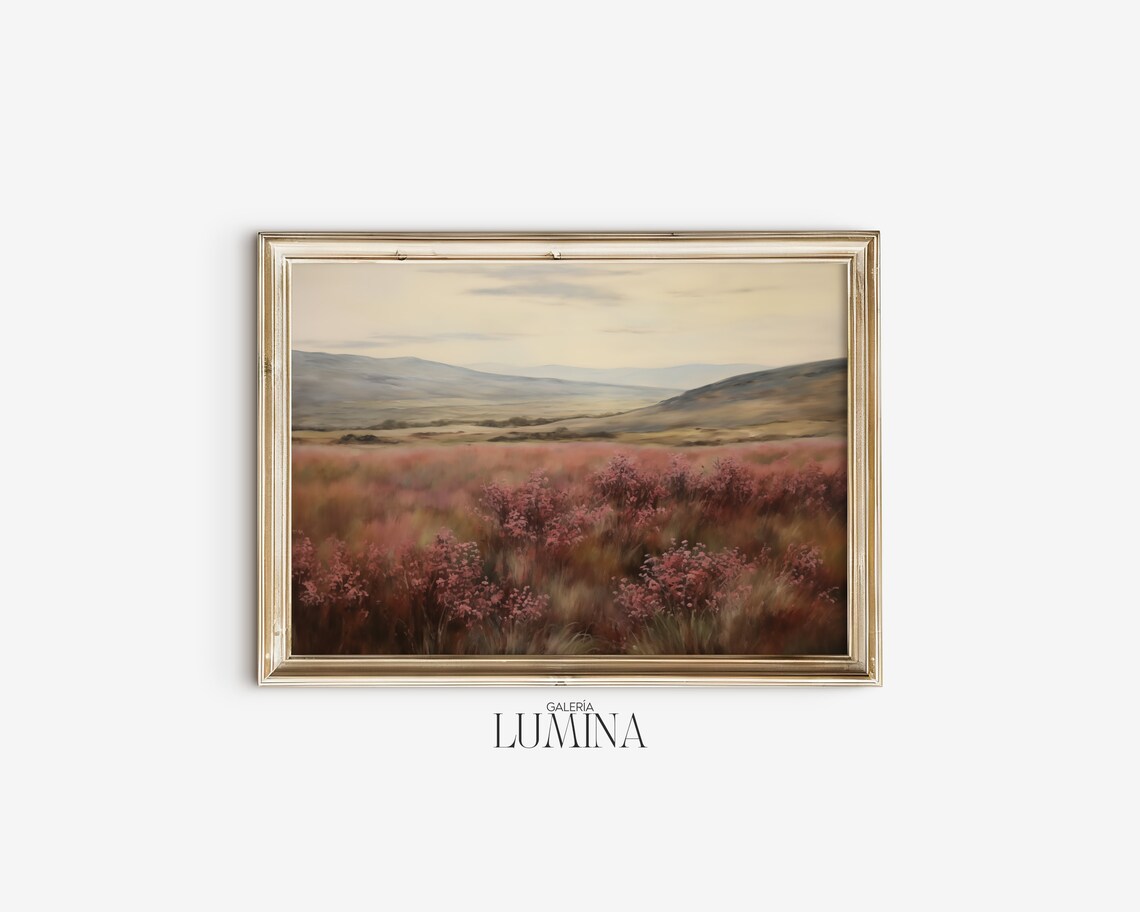 North Yorkshire Moors Moody Moorland Landscape Art Print - Image 2
