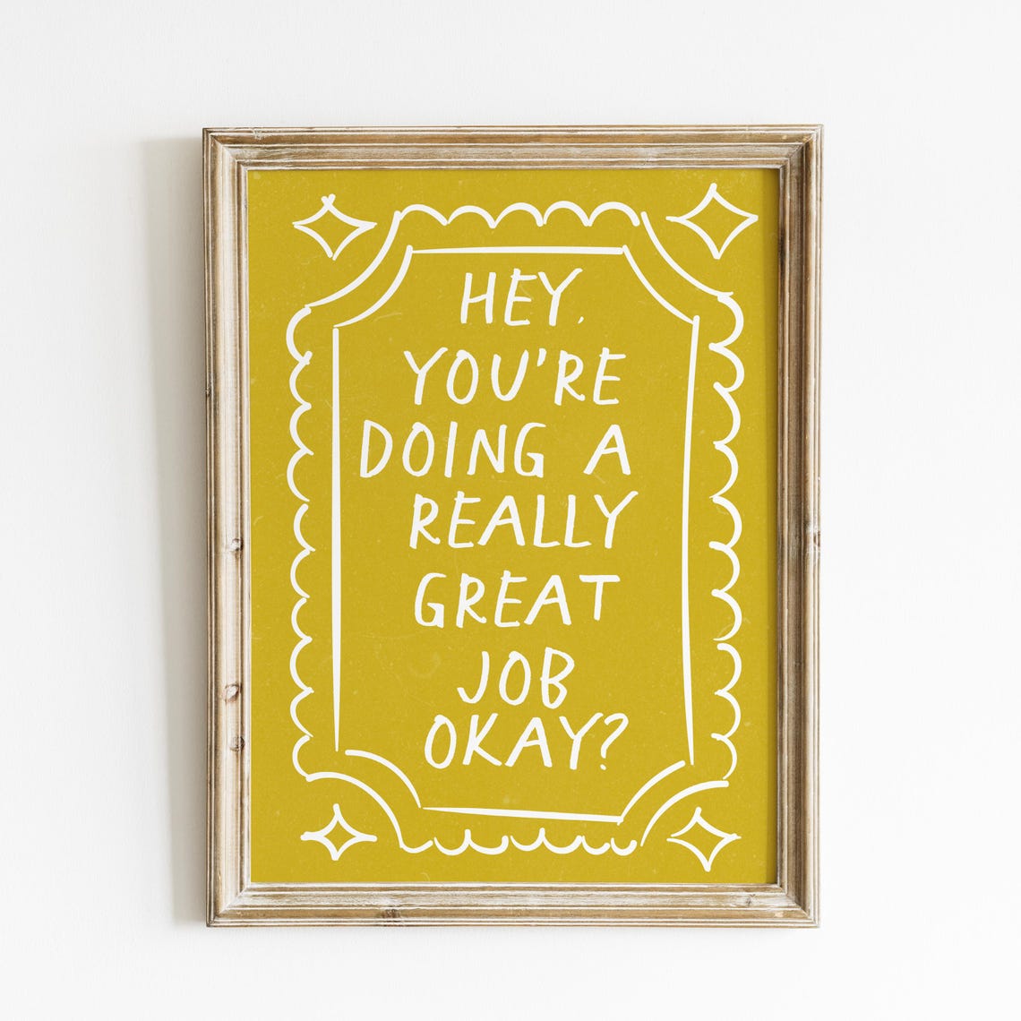 Green Youre Doing Great Print Wall Art Trendy Decor Encouraging Words Dorm Decor Wall Art Nursery
