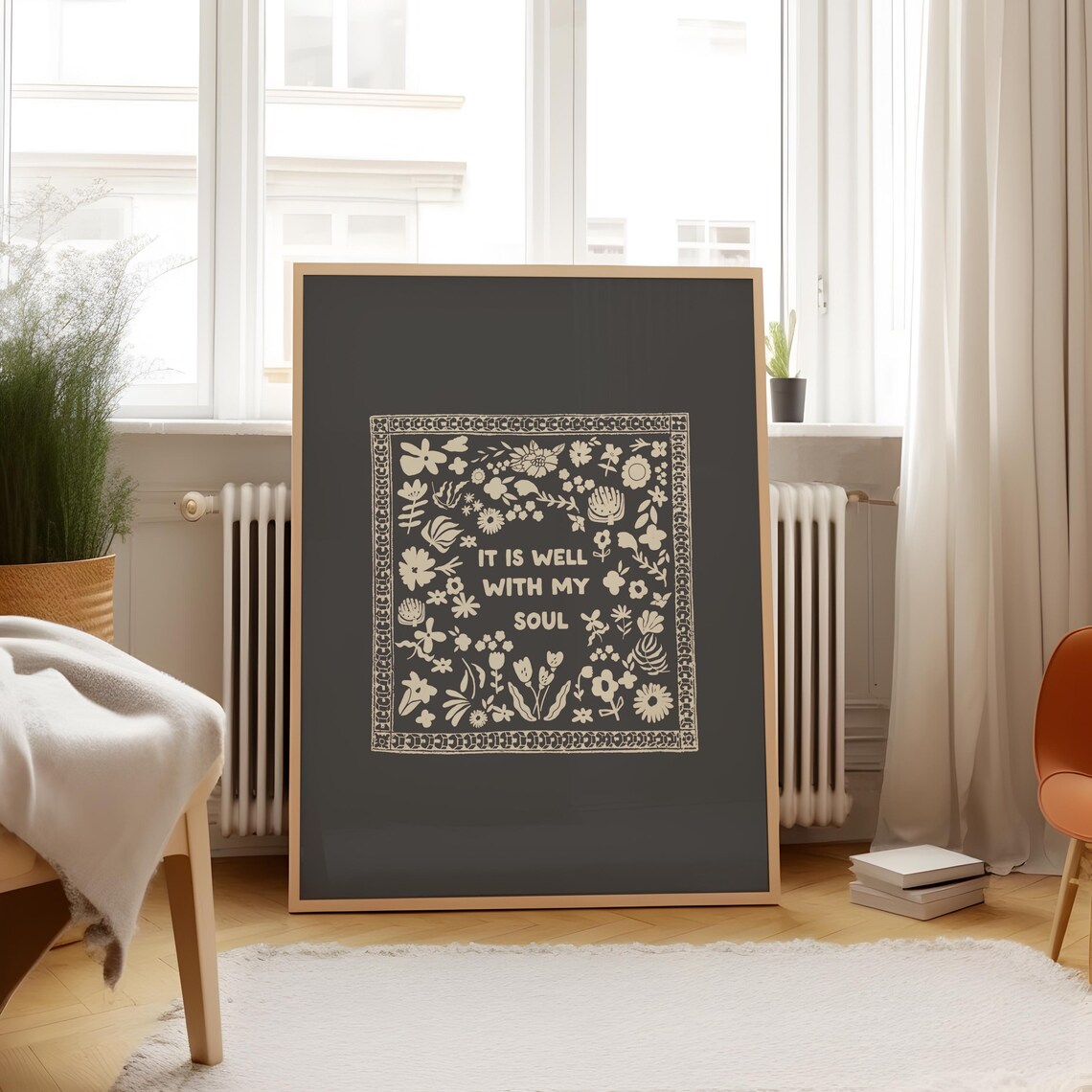 It Is Well With My Soul Christian Vertical Art Print - Image 4