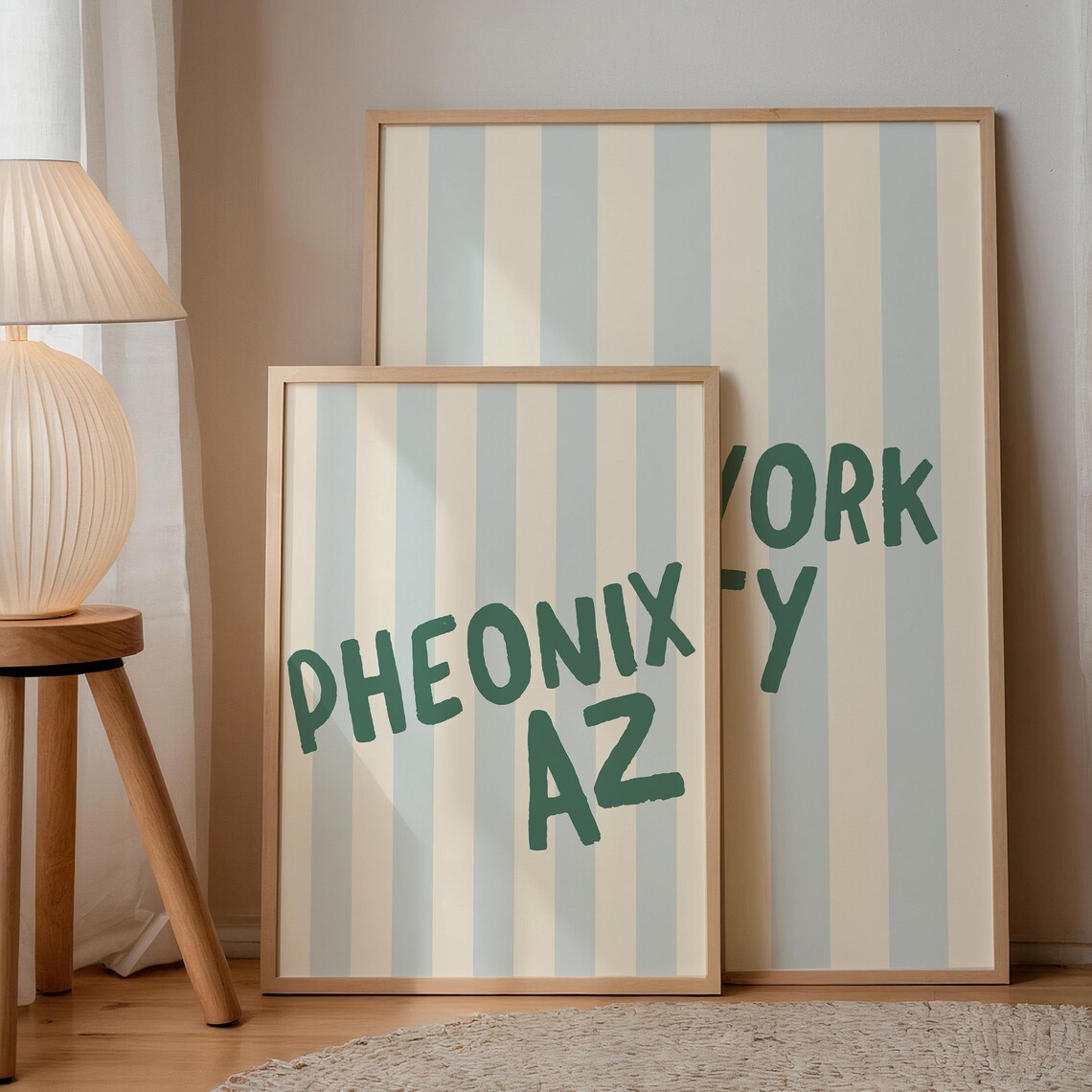 Phoenix Az City Name Vertical Illustration Print