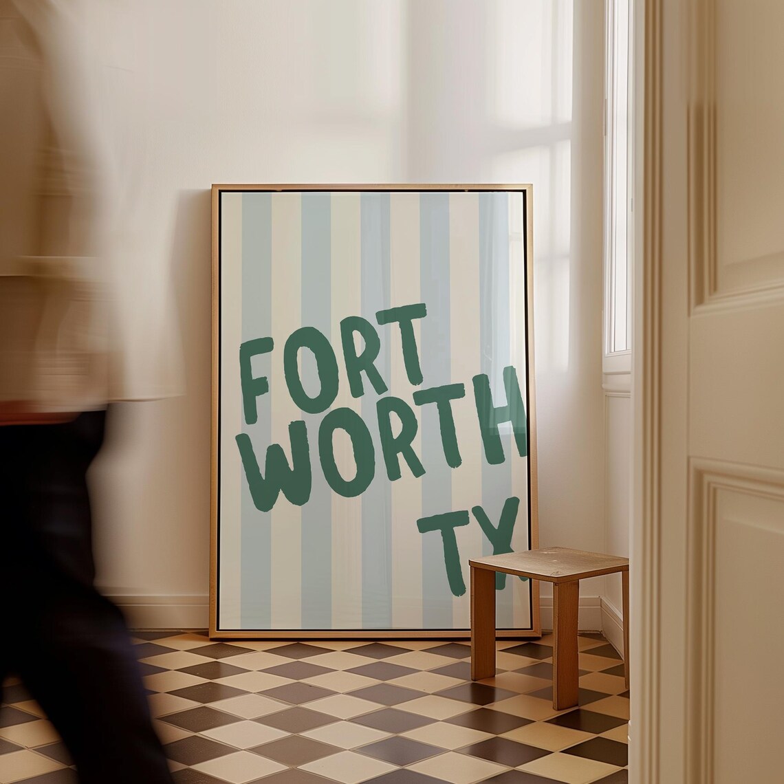 Fort Worth Vertical Illustration, Personalized Gift - Image 5