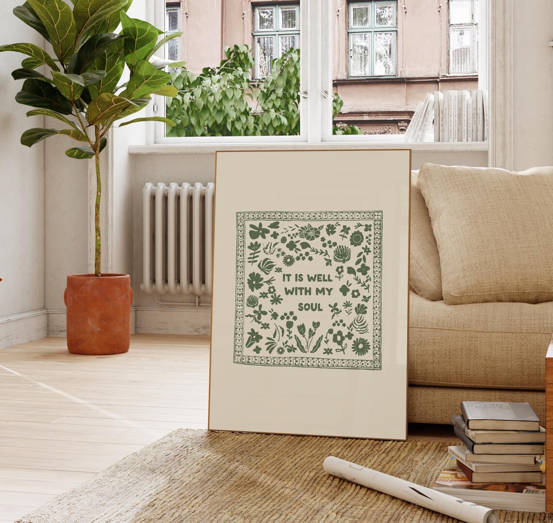 It Is Well With My Soul Abstract Vintage Art Print - Image 3