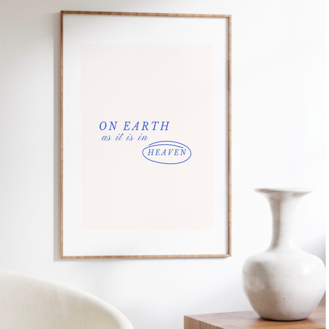 As It Is In Heaven Scripture Art Print, Vintage - Image 3