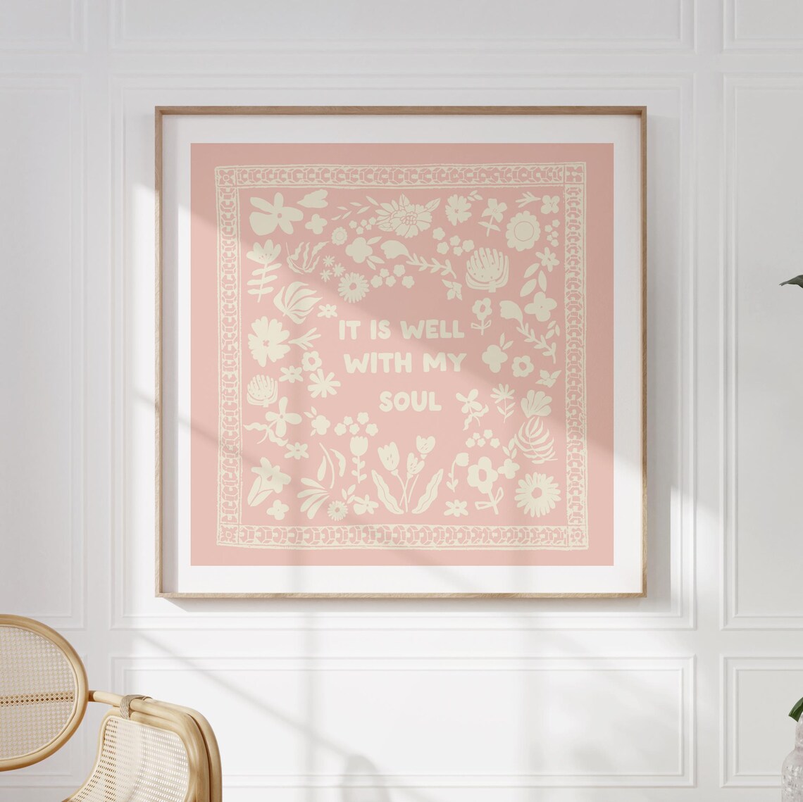 Sweet Pea Pink It Is Well Christian Art Print - Image 2