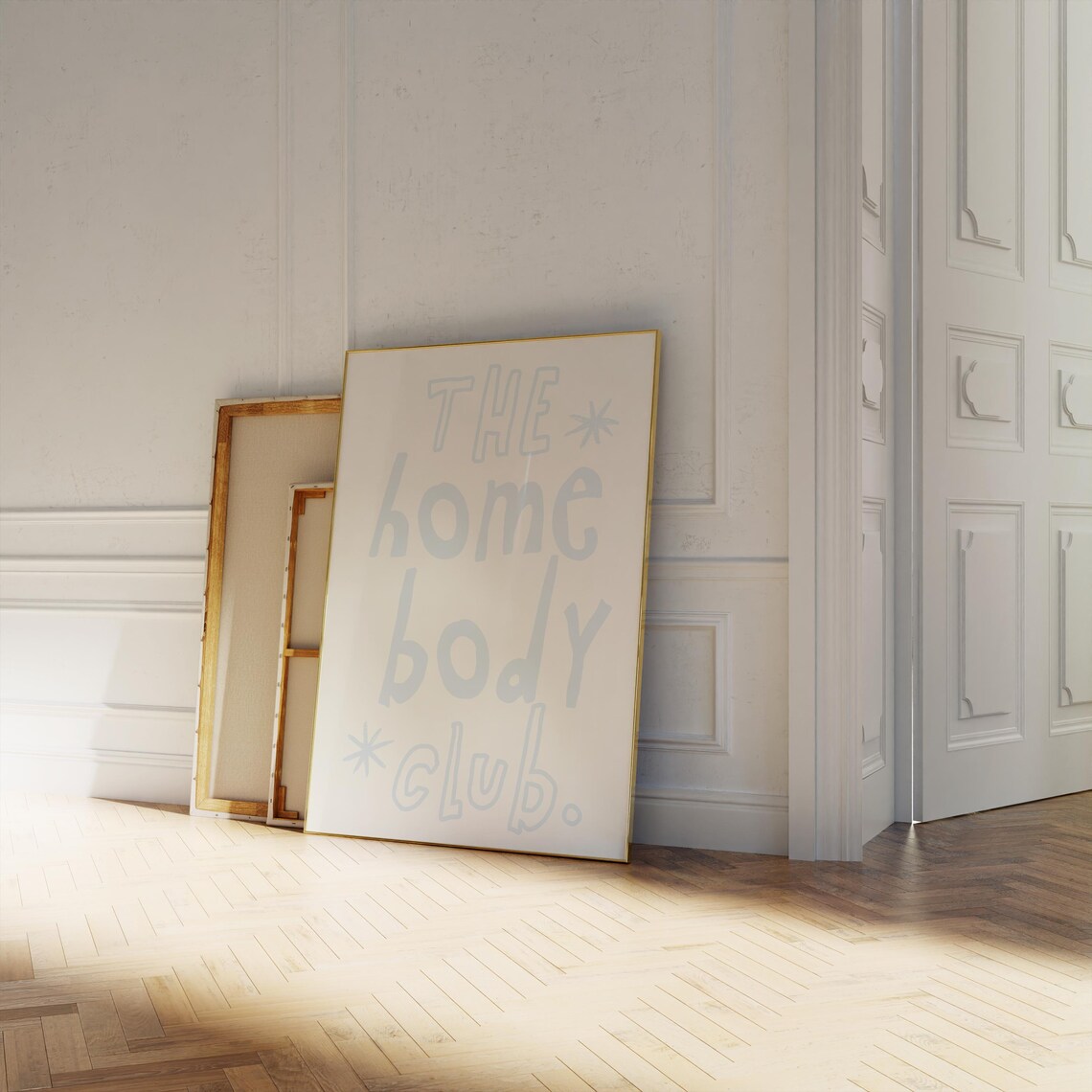 The Homebody Club Baby Blue Hand Lettered Quote Trendy Wall Art Print - Image 3