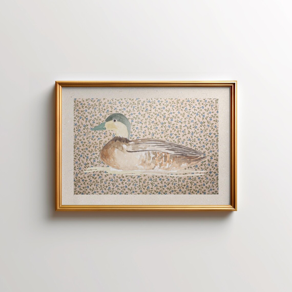 Vintage Mallard Duck Botanical Nursery Art Print - Image 2
