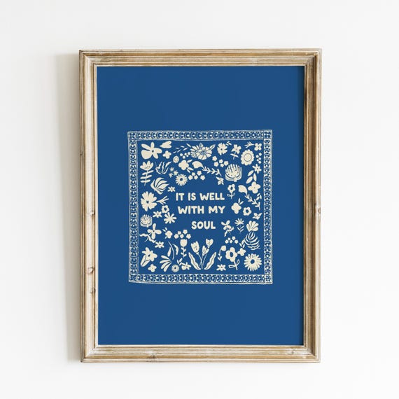 It Is Well With My Soul Vertical Illustration Print