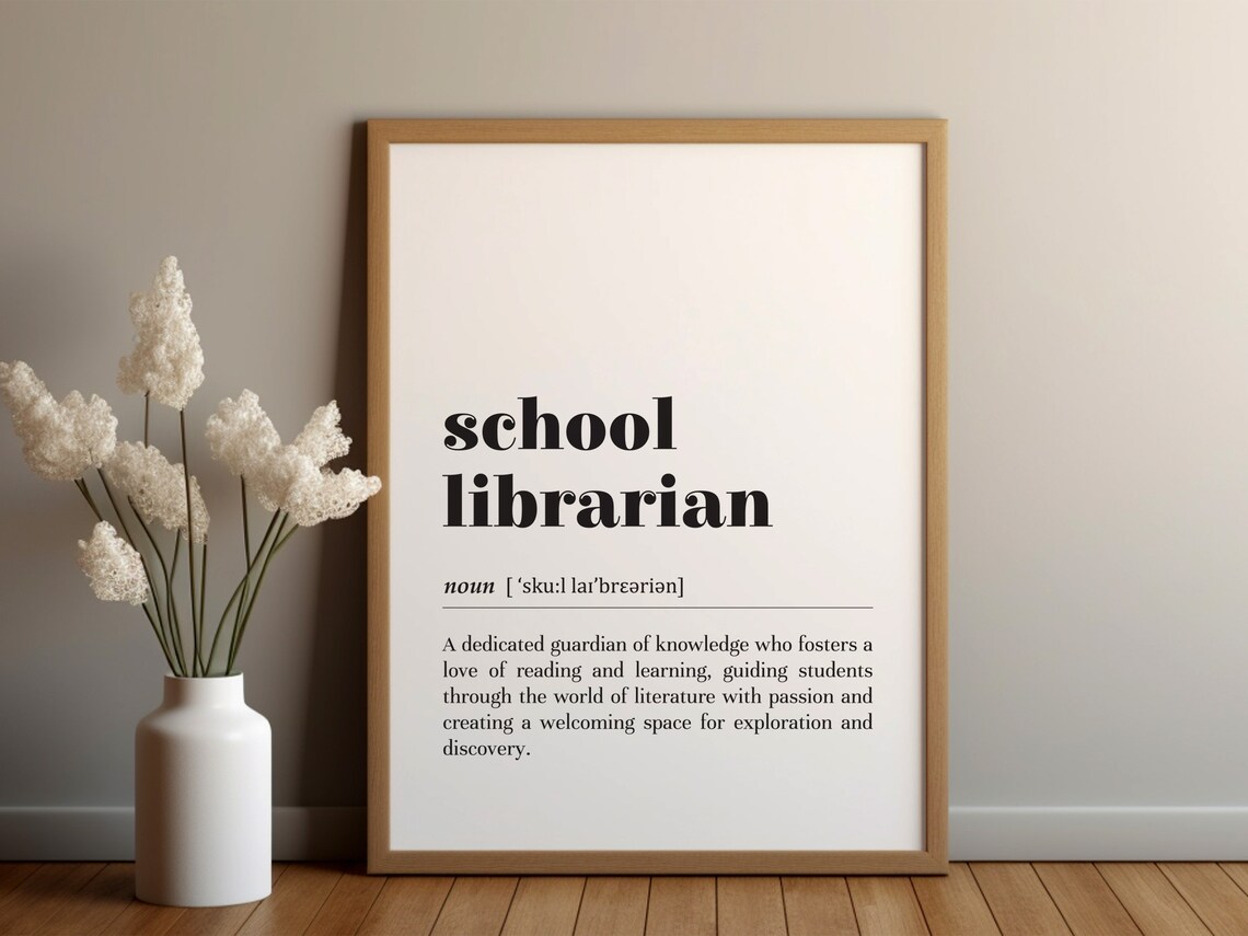 School Librarian Definition Art Print