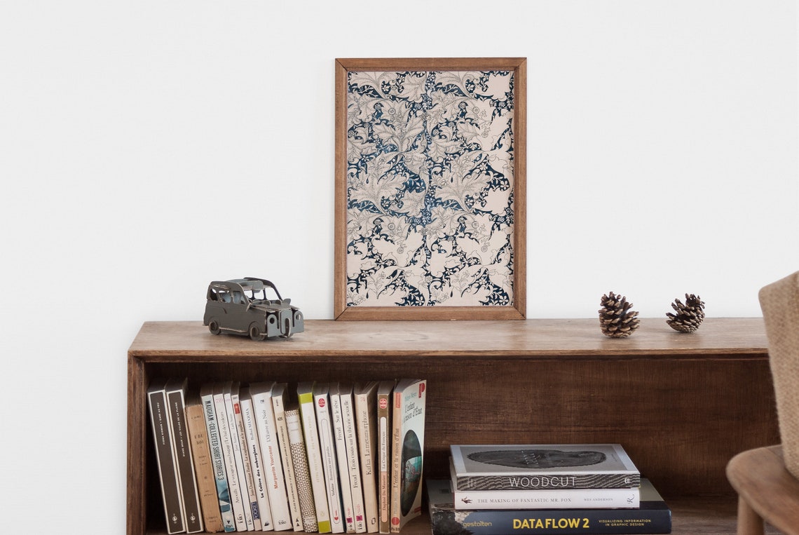 William Morris Vintage Floral Art Print, Neutral Nursery - Image 2