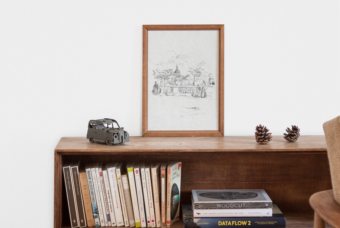 Vintage Sketch of Antique Architecture, Art Print - Image 2