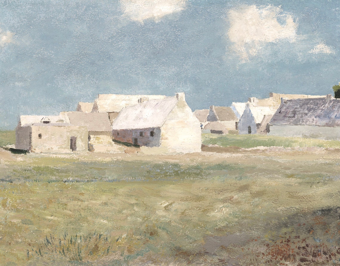 Vintage Farmhouse Wall Art French Country Decor Landscape Wall Art Vintage Art Print Country Wall Art Decor Cottage Home Painting - Image 3