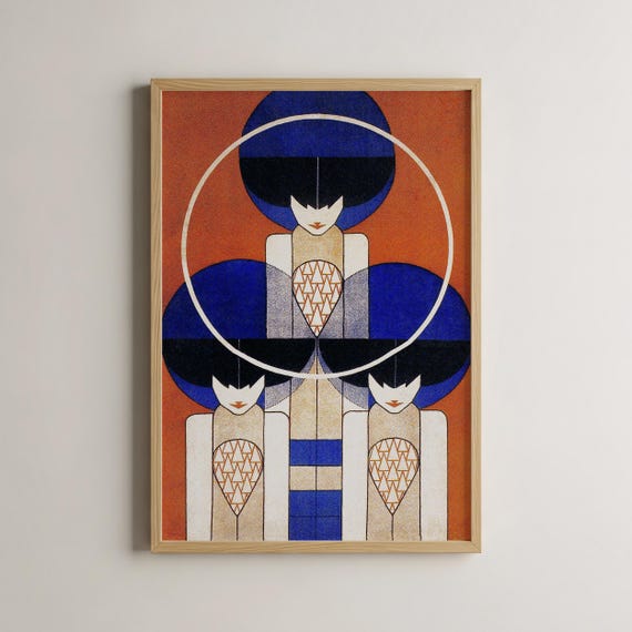 Modern Wall Art Koloman Moser Geometric Colorful Vienna Secession Print Graphic Design Decor Abstract