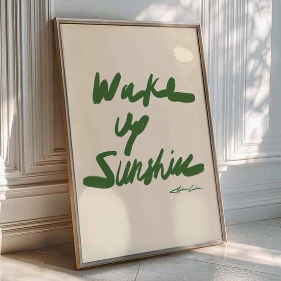 Wake Up Sunshine Mid-Century Typography Art Print