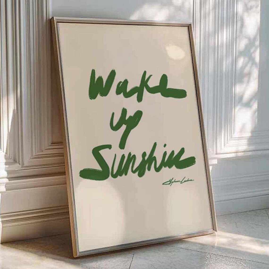 Wake Up Sunshine Mid-Century Typography Art Print
