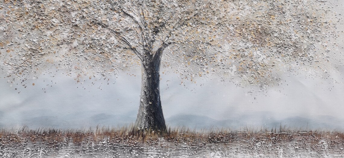 Big Tree Of Life Abstract Oil Painting, Living Room Art Print - Image 4