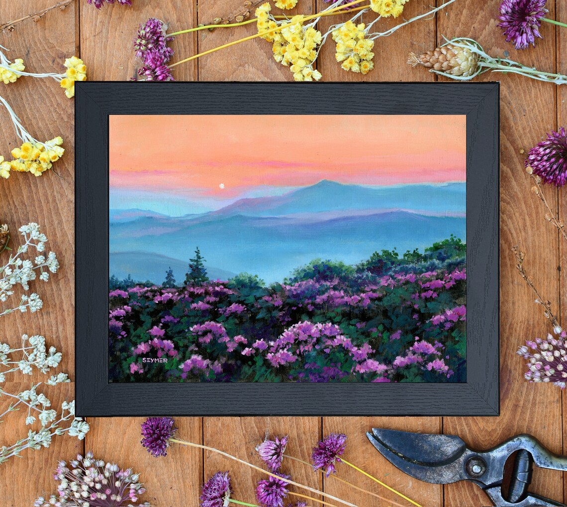 Blue Ridge Mountains Oil Painting Print, Virginia Landscape - Image 6