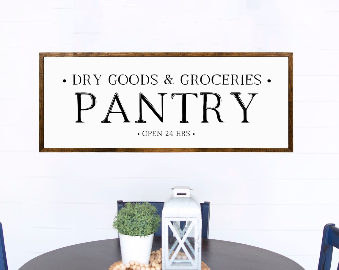 Pantry Dry Goods, Open 24hrs Farmhouse Poster Print