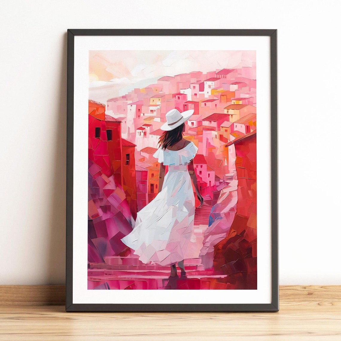 Woman Oil Painting Impasto Print Women Poster Contemporary Modern Art Poster Home Decor Abstract Art Colourful Female Prints Bedroom Decor
