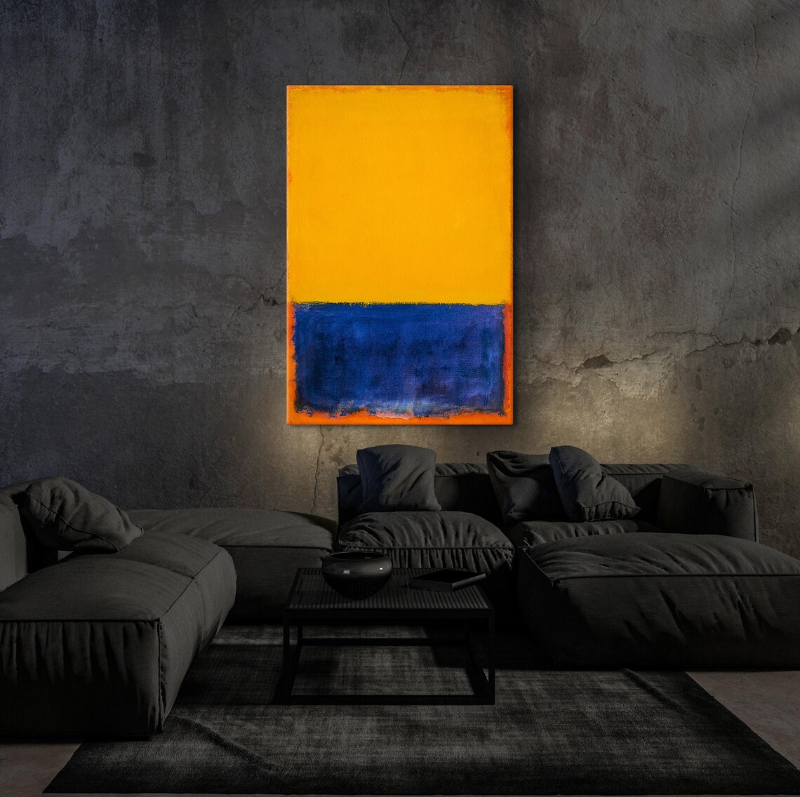 Mark Rothko Yellow Over Blue Bright Abstract Color Field Poster - Image 3