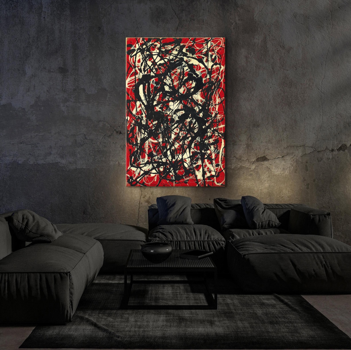 Jackson Pollock-Inspired Abstract Drip Art Print - Image 3