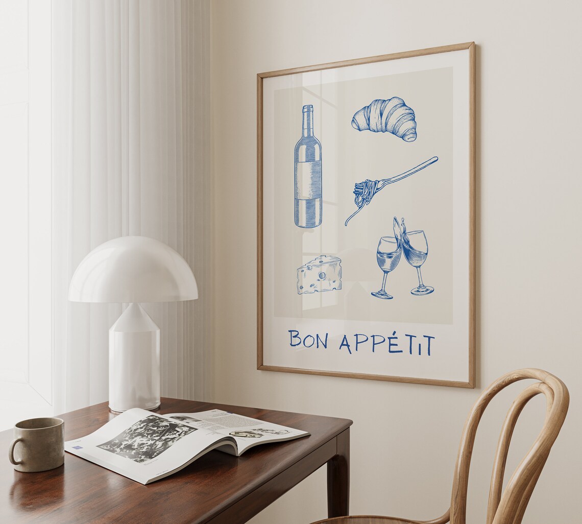 Bon Appetit Kitchen Food and Wine Art Print - Image 3