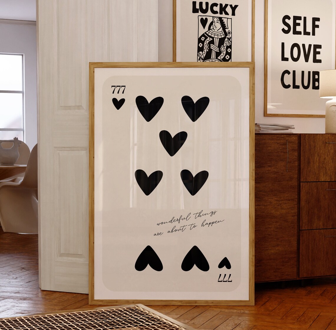 Angel Number 777 Playing Card Print Poster