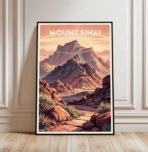 Mount Sinai Travel Poster Peninsula Art Print Digital Download