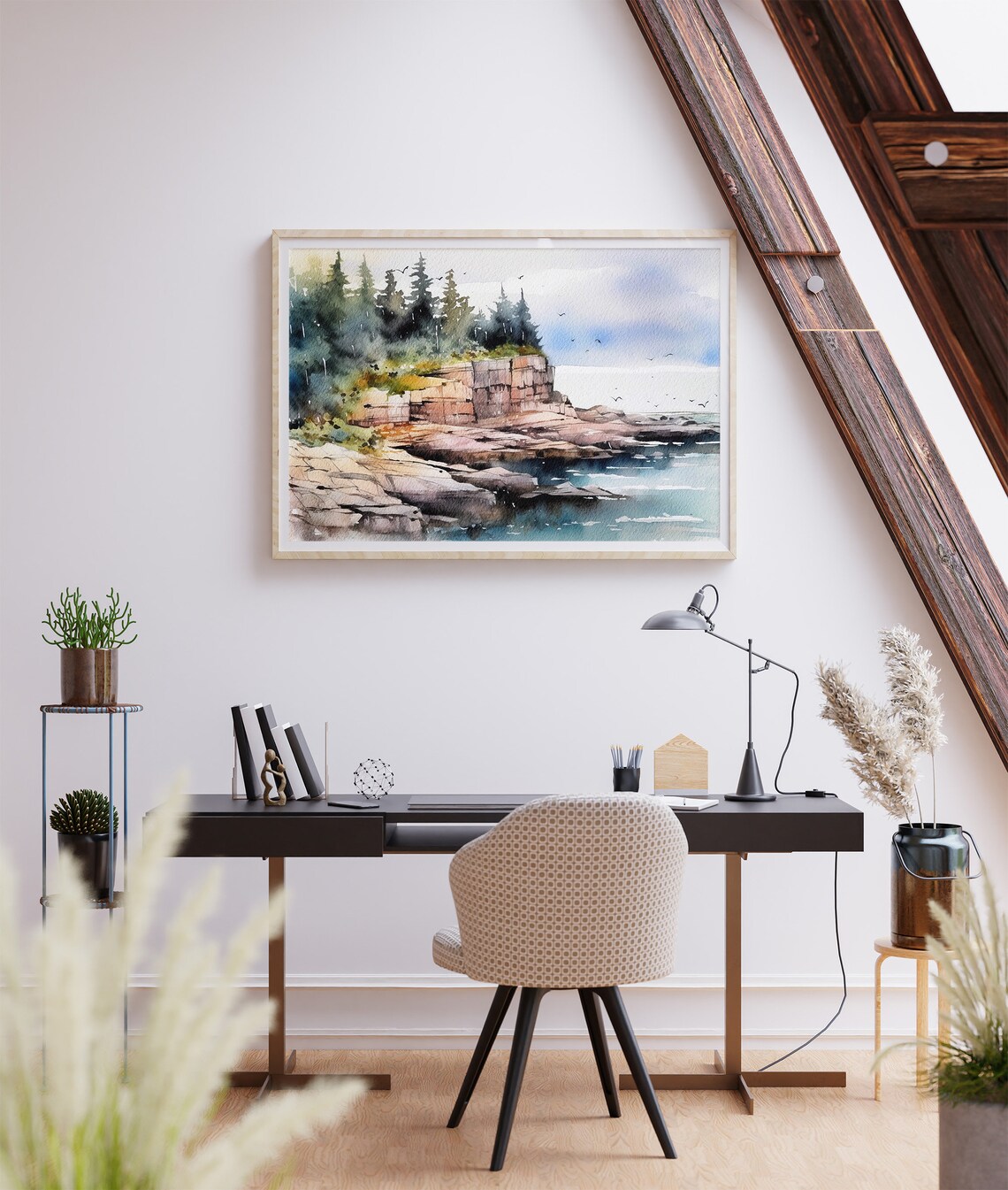 Lake Superior Watercolor Art Print, Michigan Landscape - Image 4