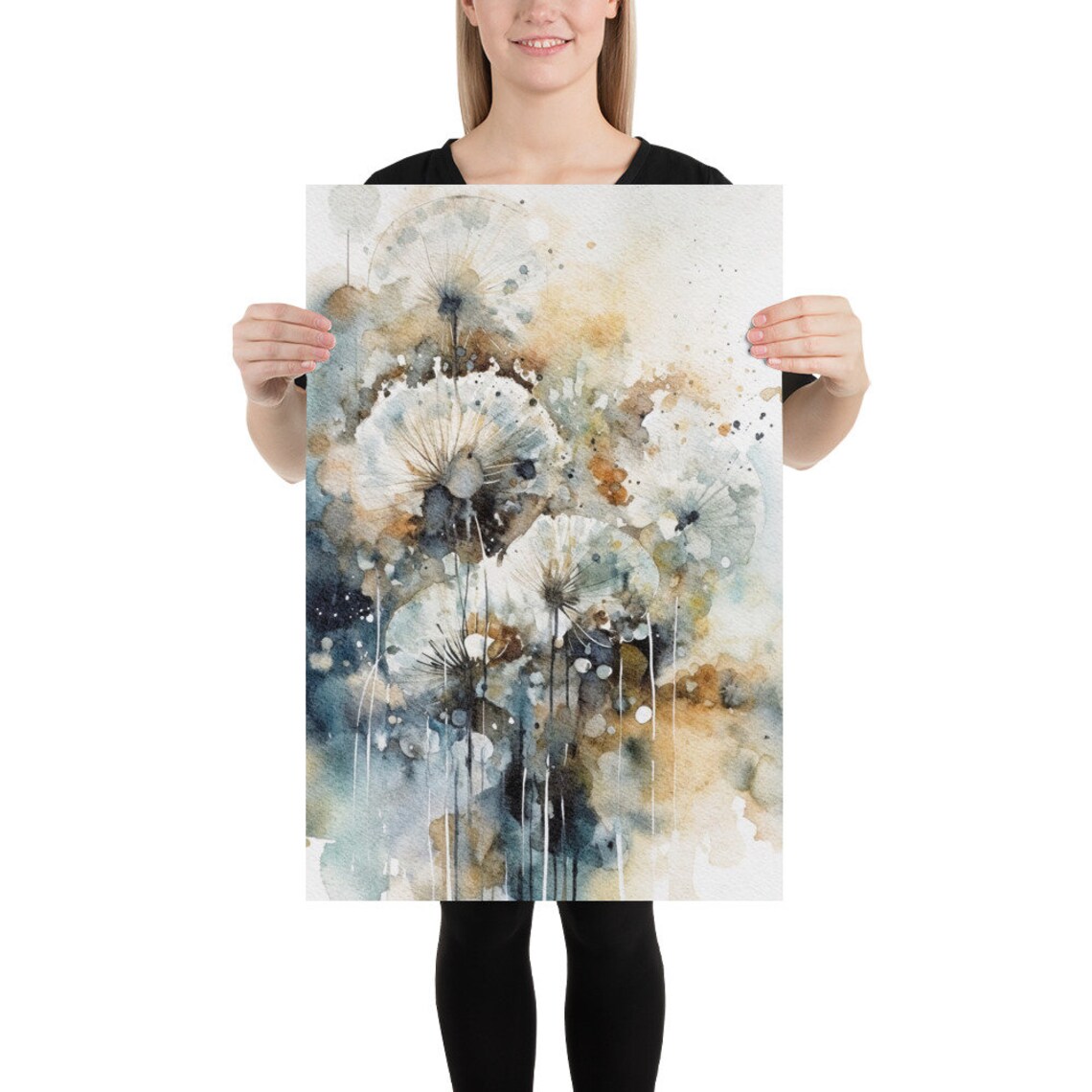 Dandelion Watercolor Wildflower Botanical Art Print - Image 2