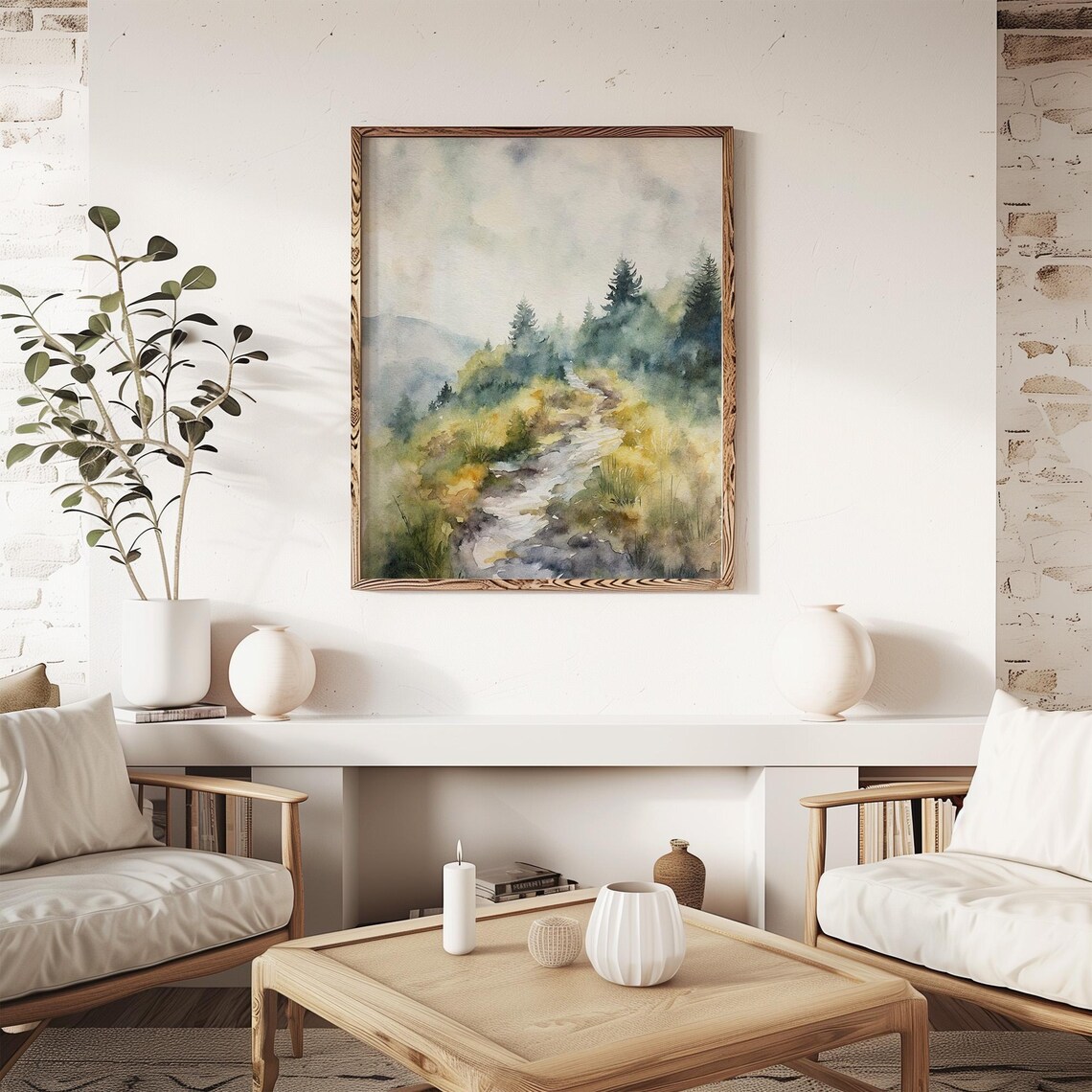 Appalachian Trail Watercolor Art Print, Blue Ridge - Image 3