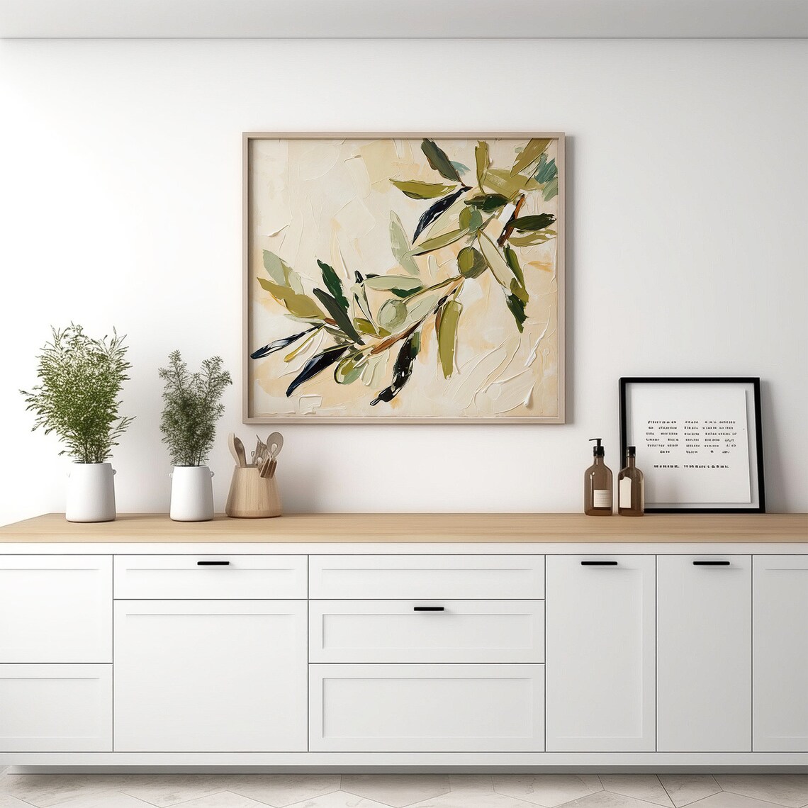 Olives Botanical Art Print, Farmhouse Kitchen Decor - Image 5