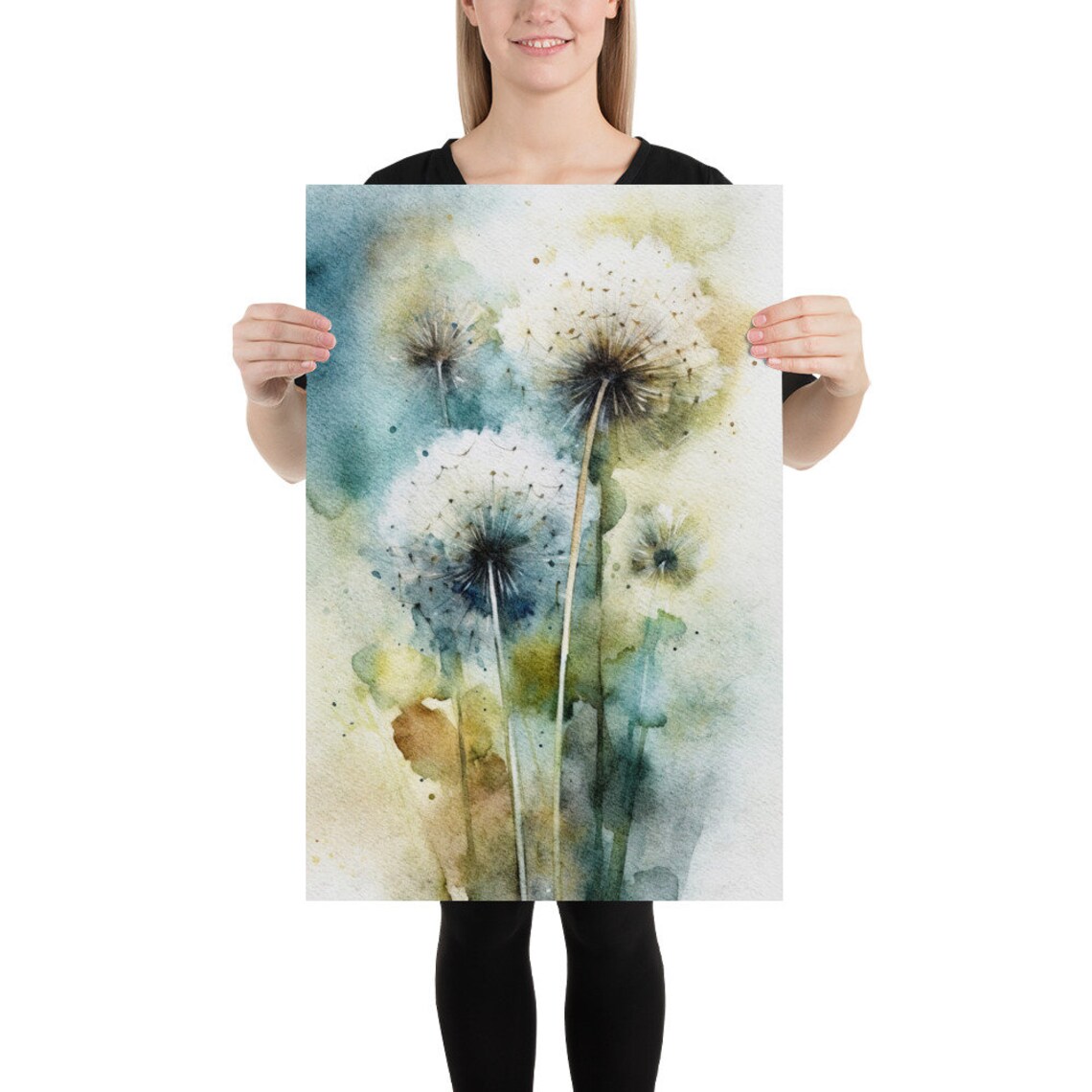 Dandelion Watercolor Botanical Wildflower Art Print - Image 2