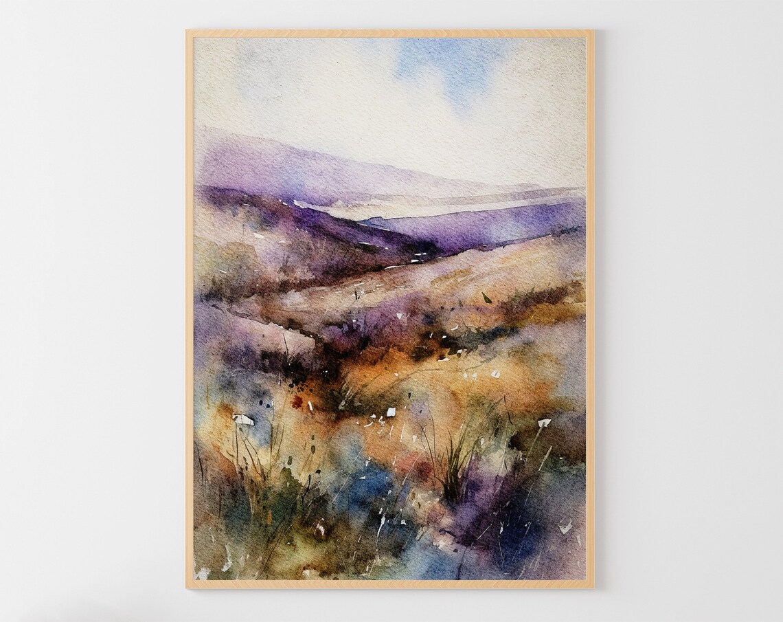 Isle of Skye Scottish Watercolor Landscape Art Print
