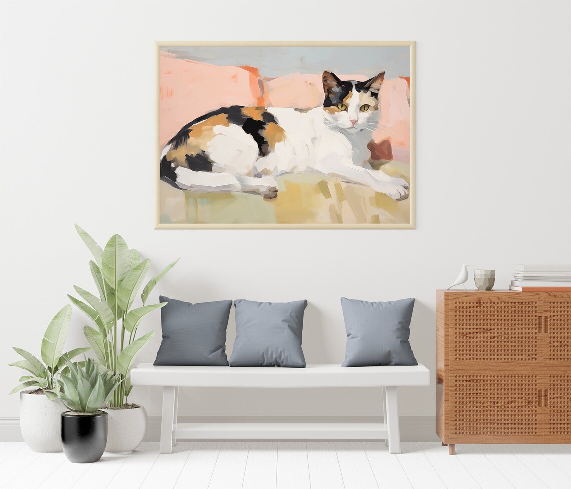 Calico Cat Vintage Poster Print, Cat Wall Art - Image 5