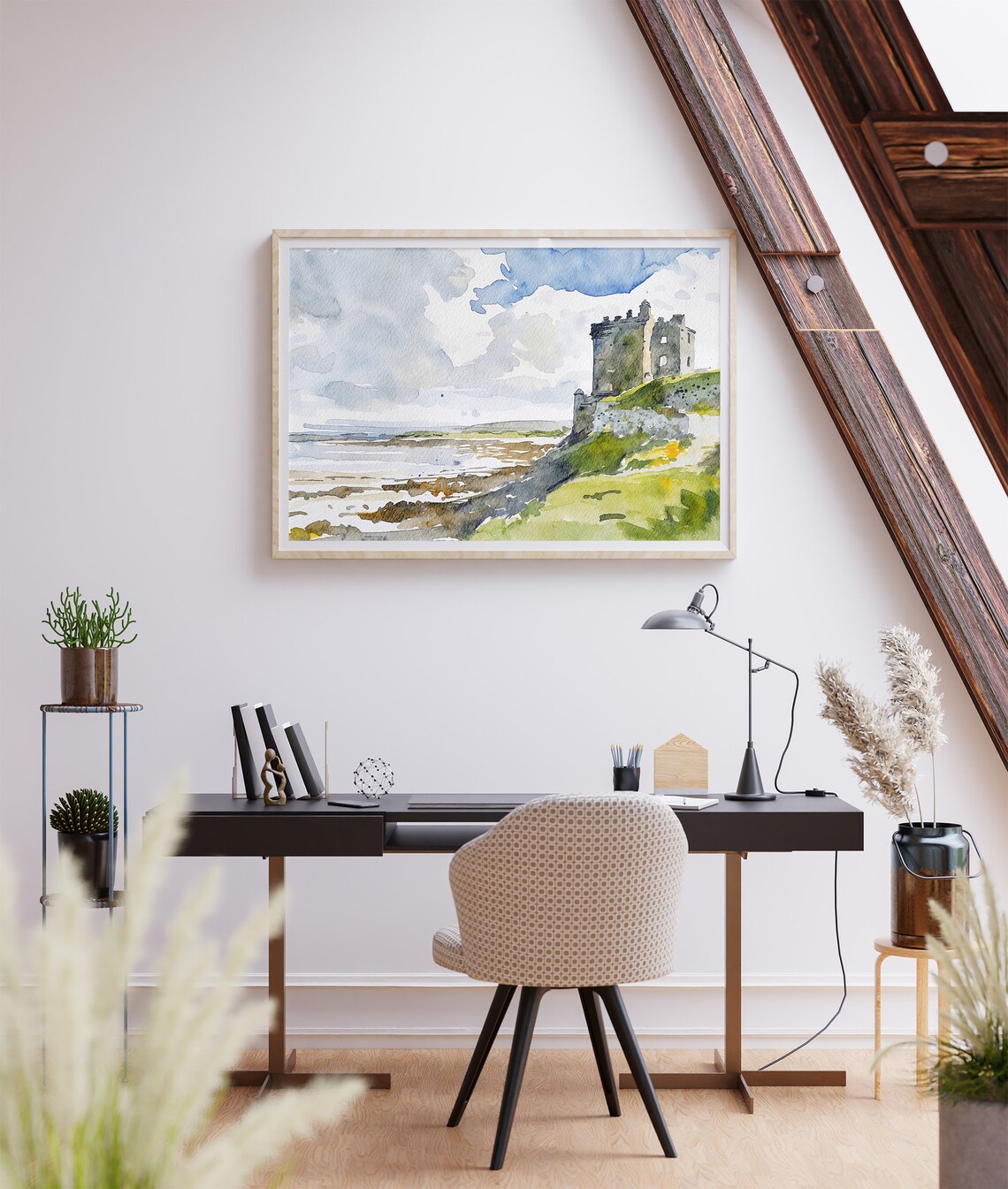 Kilchurn Castle Watercolor, Scotland Travel Poster - Image 2