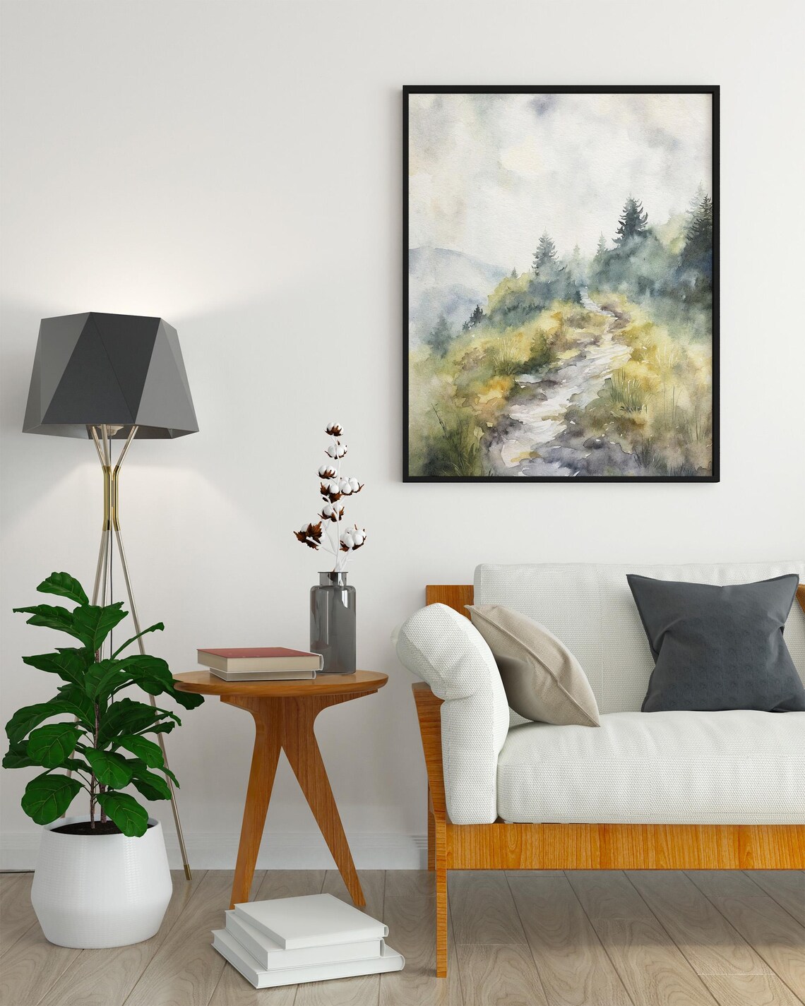 Appalachian Trail Watercolor Art Print, Blue Ridge - Image 2