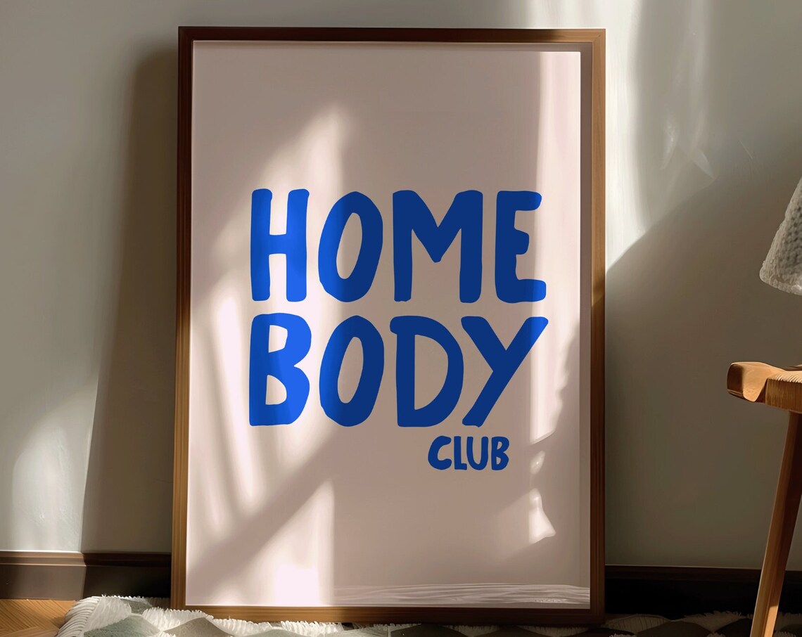 Home Body Club Funky Pink And Blue Poster