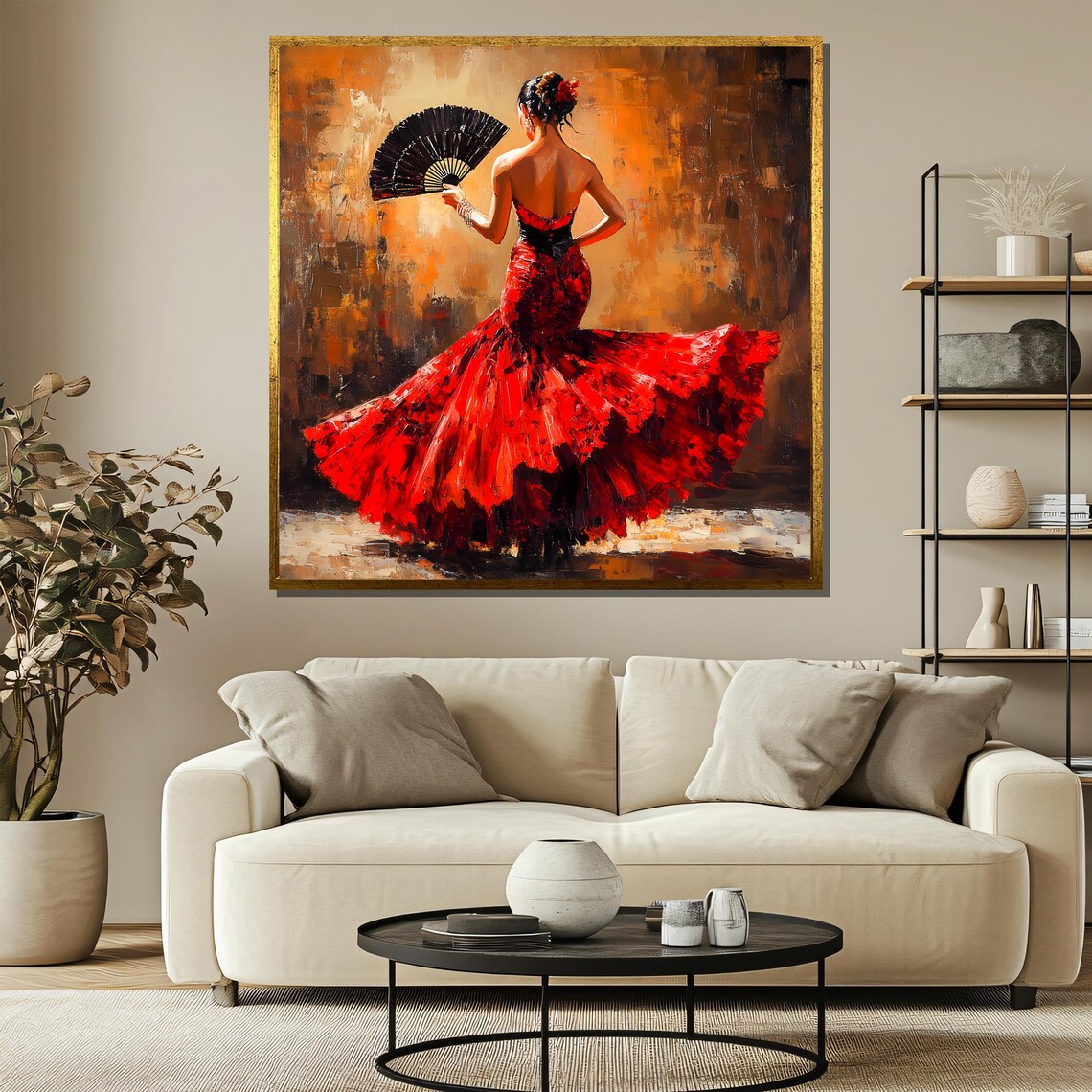 Flamenco Dancer Painting, Spanish Dance Artwork - Image 3