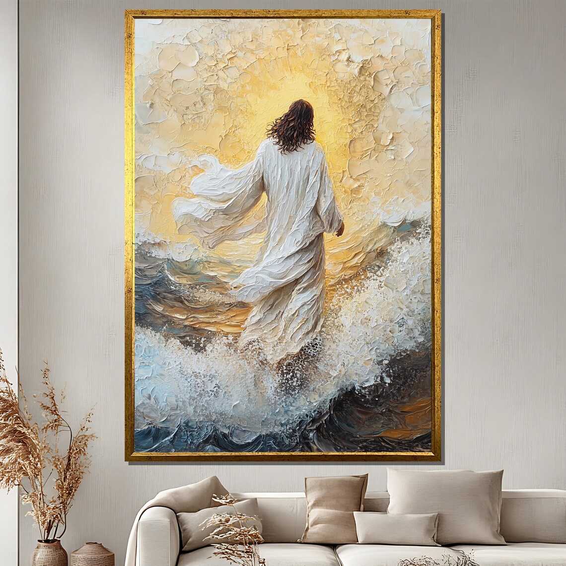 Jesus Walking On Water Religious Art Print