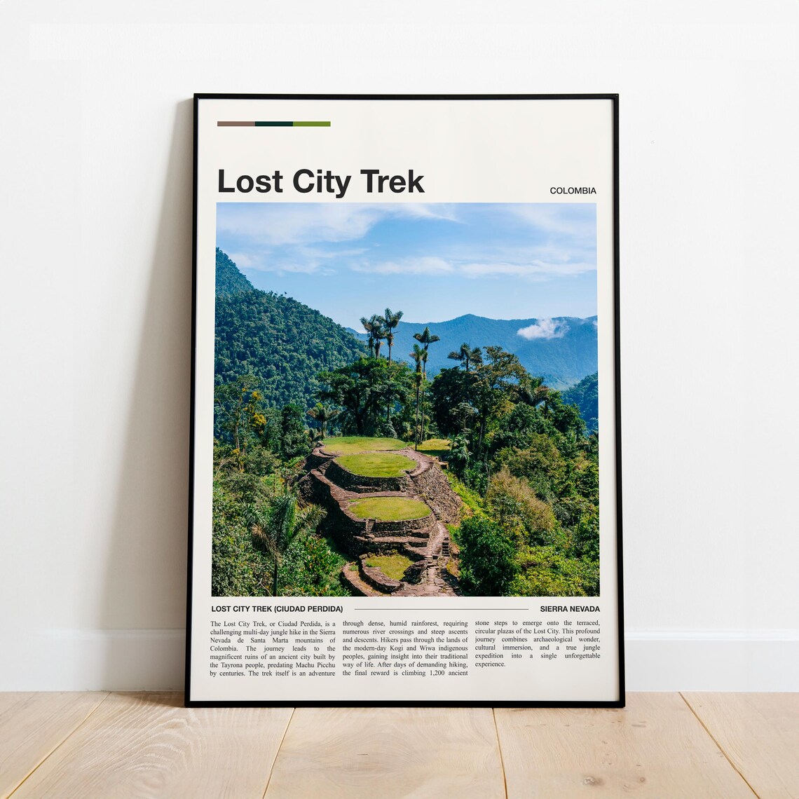 Lost City Trek Colombia Ancient Jungle Ruins Travel Photo Poster