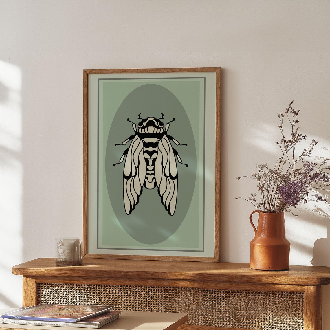 Cicada Modern Nature Art Print, Stylish Home Decor - Image 4