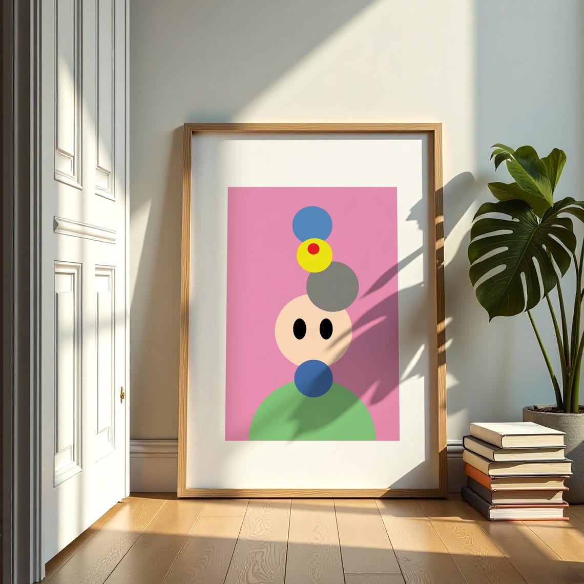 Pink Abstract Art Print Modern Funny Wall Art Decor For Stylish Homes