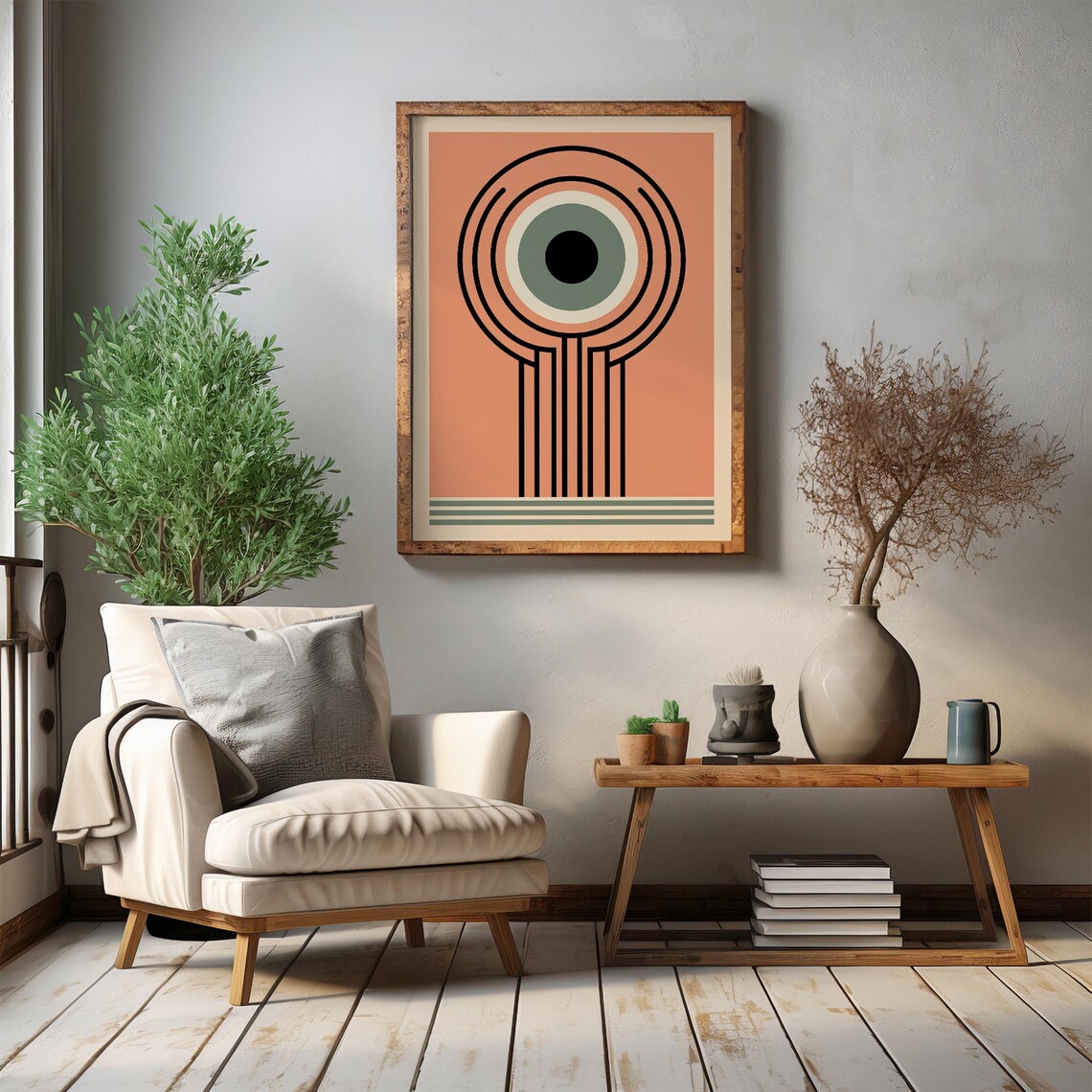 Mid Century Modern Abstract Poster, Minimalist Art - Image 5