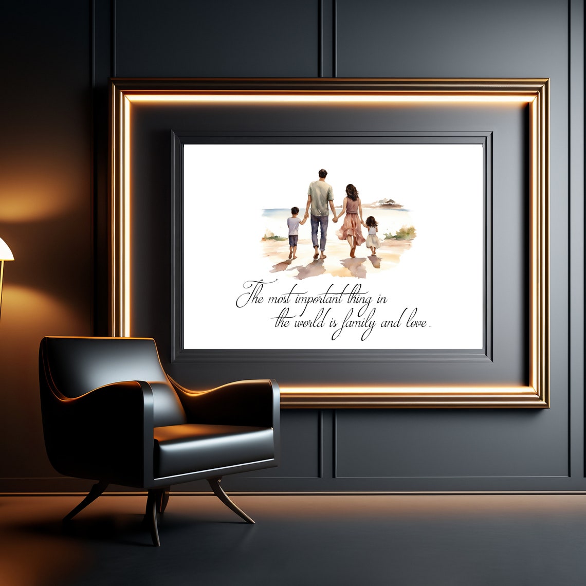 1home Family Sign The Most Important Thing In The World Is Family And Love Family Room Decor Wall Art Family Sign Quote Print - Image 7